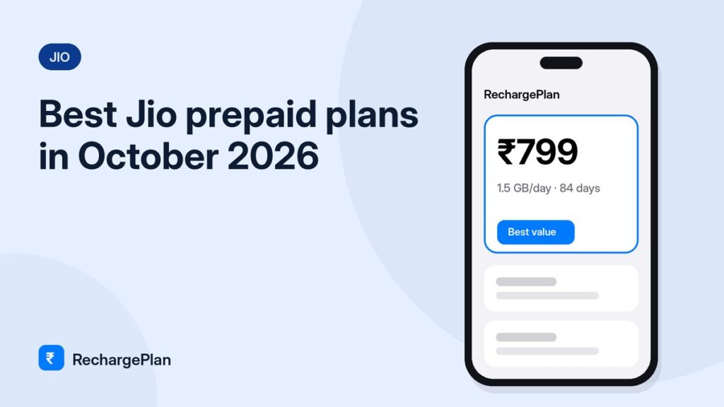 Best Jio prepaid plans in October 2026