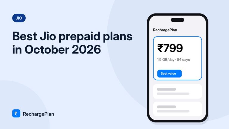 Best Jio prepaid plans in October 2026