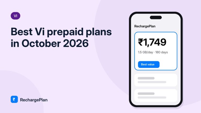 Best Vi prepaid plans in October 2026