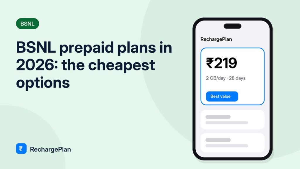 BSNL prepaid plans in 2026: the cheapest options