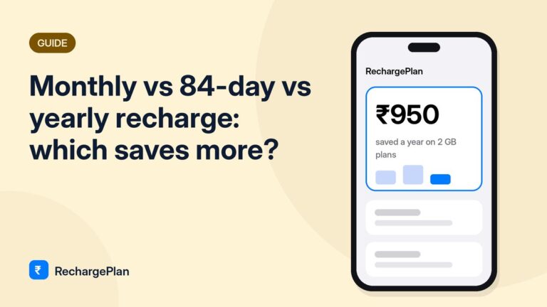 Monthly vs 84-day vs yearly recharge: which saves more?
