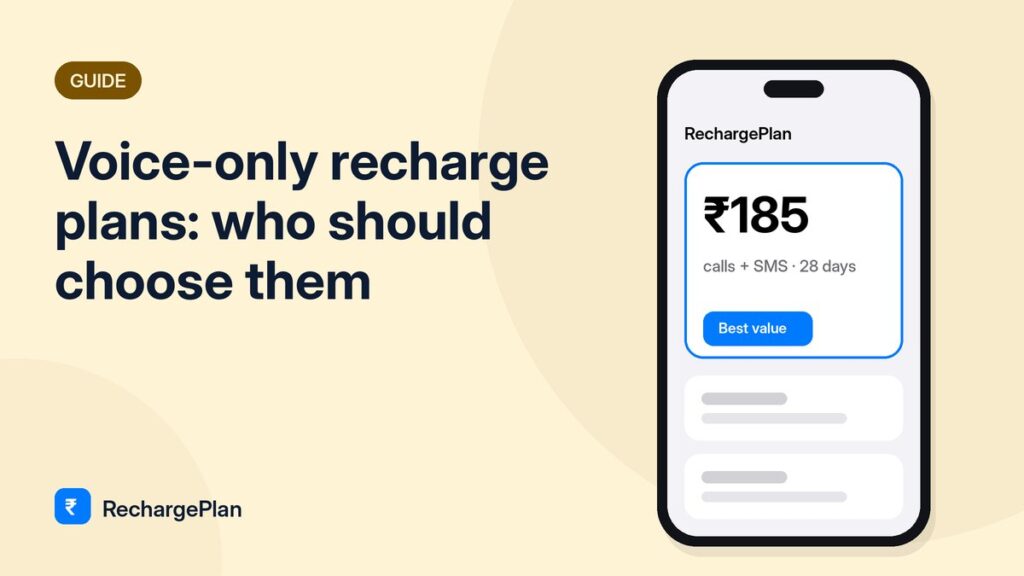 Voice-only recharge plans: who should choose them